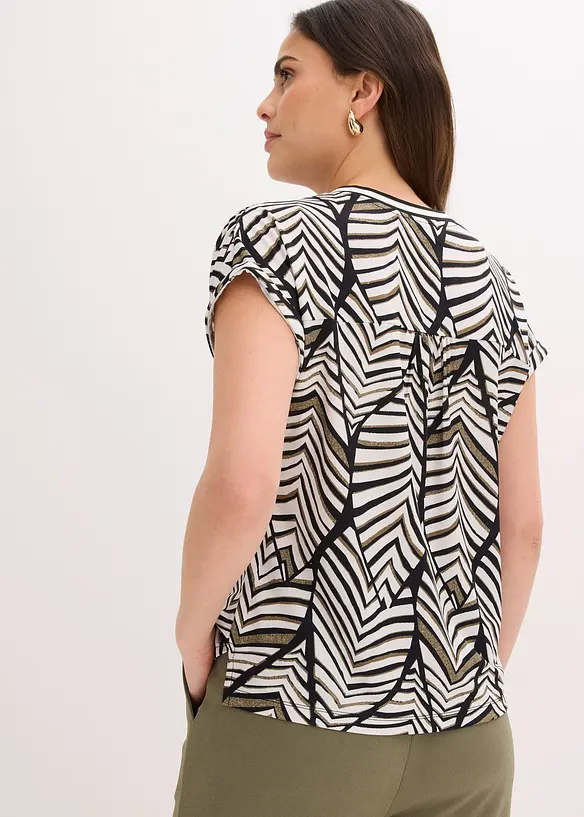 Shirtbluse in schwarz von hinten (im Anschnitt) - bonprix