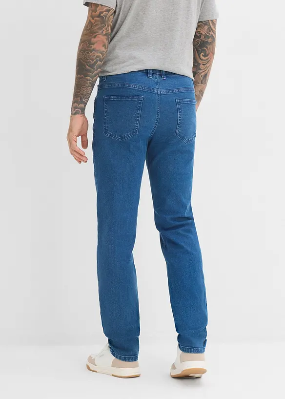 Classic-Fit-Jeans, Tapered in blau von hinten - bonprix
