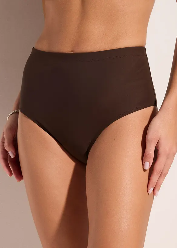 High Waist Light Shape-Bikinihose in braun von vorne - bonprix
