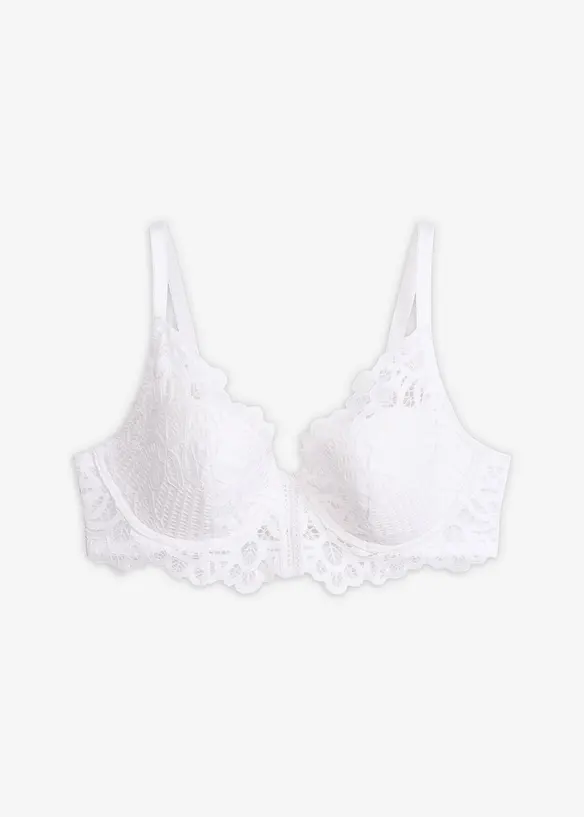 Schalen-BH aus edler Spitze in weiß von vorne - bonprix