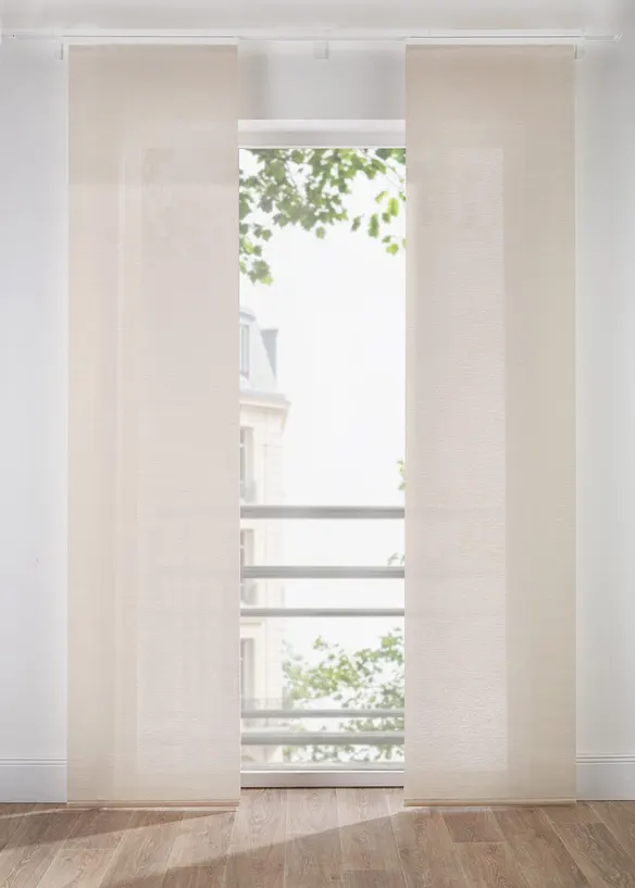 Schiebegardine mit Struktur (1er Pack) in beige - bonprix