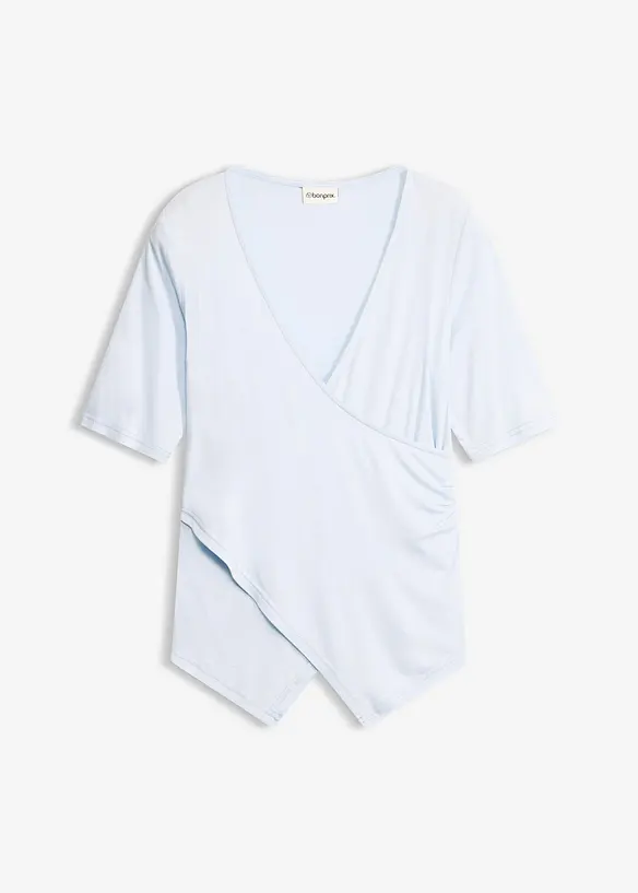 Shirt aus softem Viskose-Mix in blau von vorne - bonprix