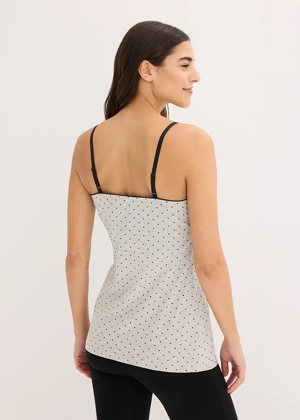 Stilltop mit Bio-Baumwolle  (2er Pack) in blau von hinten (im Anschnitt) - bonprix