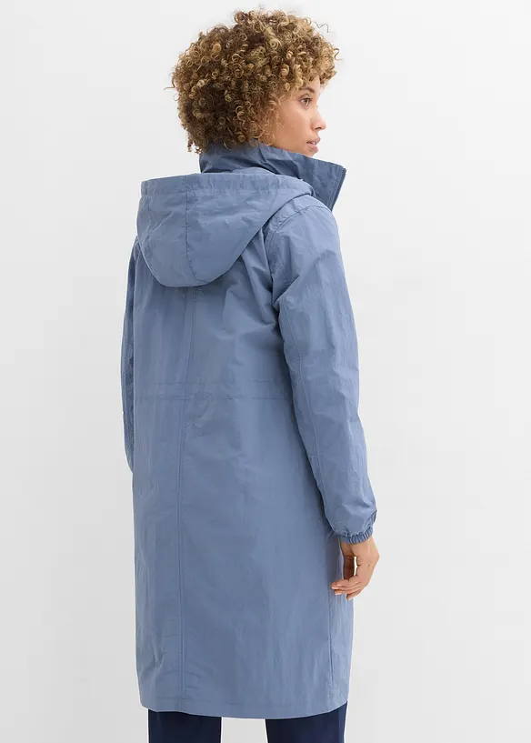 leichter Parka in blau von hinten (Totalaufnahme) - bonprix