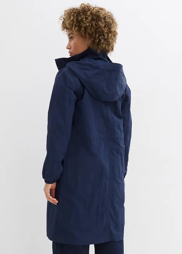 leichter Parka in blau von hinten (Totalaufnahme) - bonprix