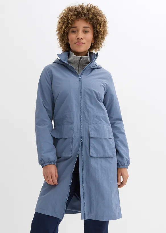 leichter Parka in blau von vorne (Totalaufnahme) - bonprix