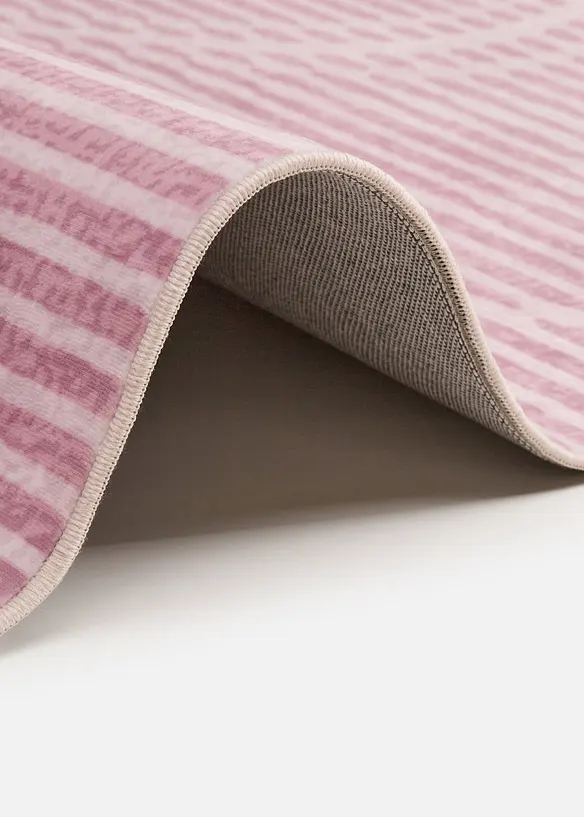 Teppich mit graphischer Musterung in rosa (Detailaufnahme) - bonprix