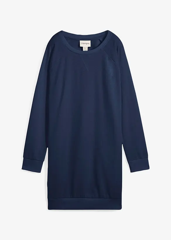 Sweatkleid in blau von vorne - bonprix