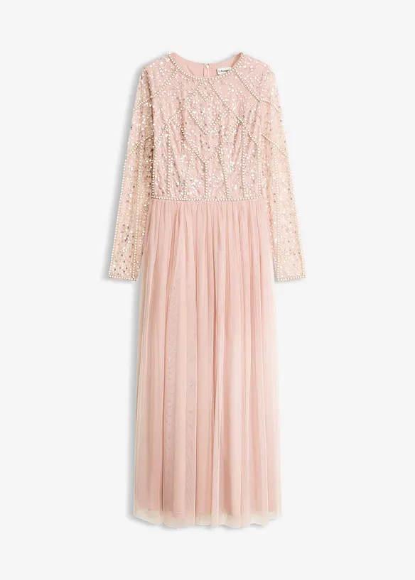 Abendkleid in rosa von vorne - bonprix