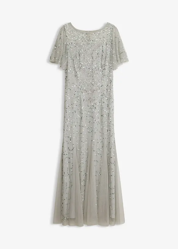 Abendkleid in blau von vorne - bonprix