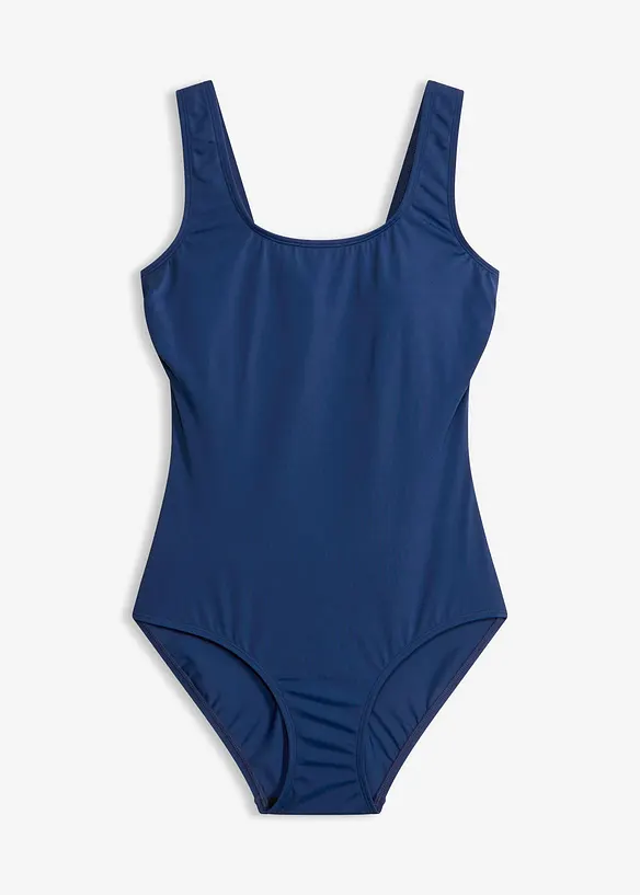 Badeanzug in blau von vorne - bonprix