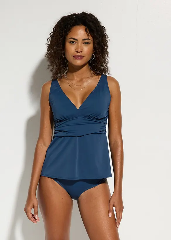 Tankini (2-tlg.Set) in blau von vorne (Totalaufnahme) - bonprix