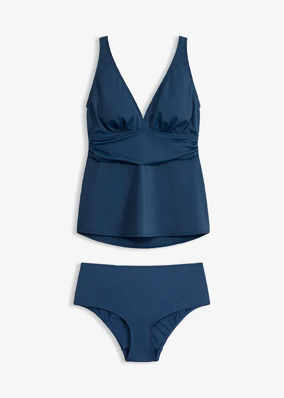 Tankini (2-tlg.Set) in blau von vorne - bonprix