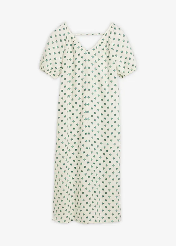 Kleid aus reinem Leinen in weiß von vorne - bonprix Kleid aus reinem Leinen in weiß von vorne - bonprix