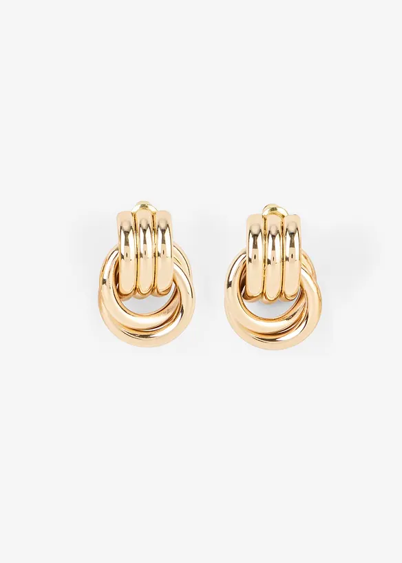 Ohrstecker in gold von vorne - bonprix