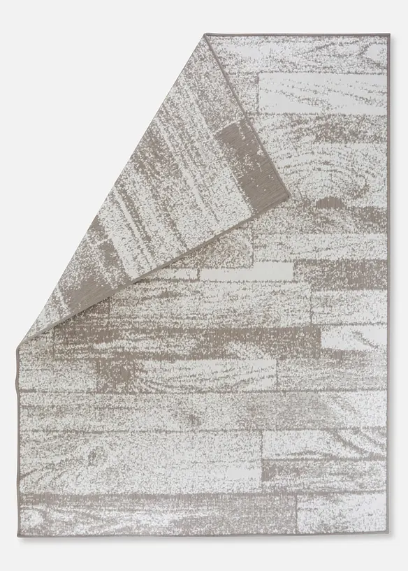 In-und Outdoor Wende-Teppich mit graphischer Musterung in grau - bonprix