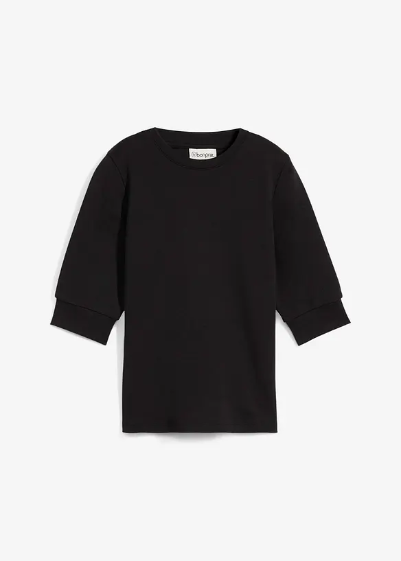Shirt aus reiner Bio-Baumwolle in schwarz von vorne - bonprix Shirt aus reiner Bio-Baumwolle in schwarz von vorne - bonprix