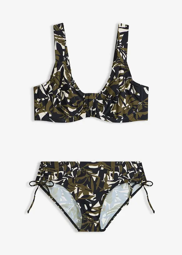 Minimizer-Bikini mit gepolsterten Trägern (2-tlg.Set) in weiß von vorne - bonprix