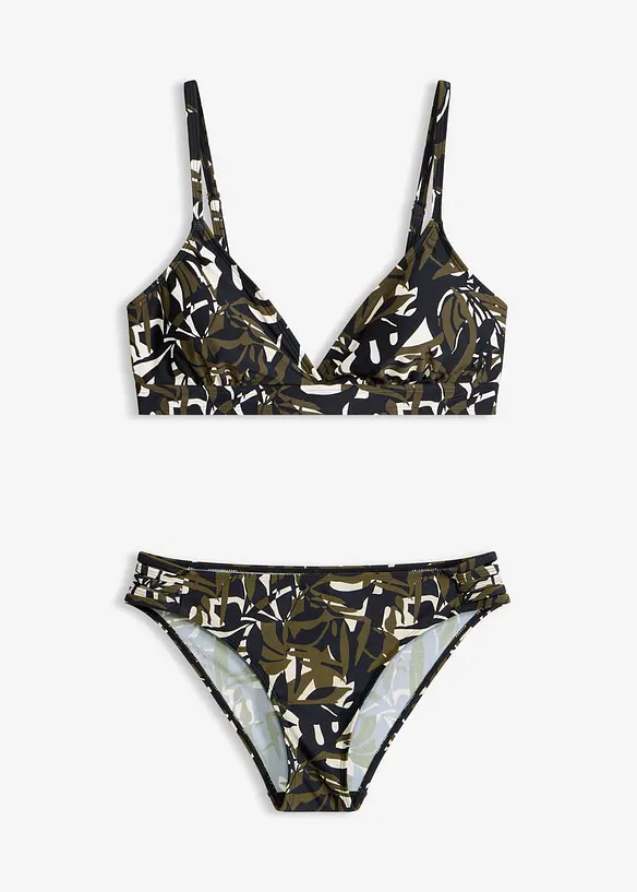 Bikini mit gekreuzten Trägern (2-tlg.Set) in weiß von vorne - bonprix
