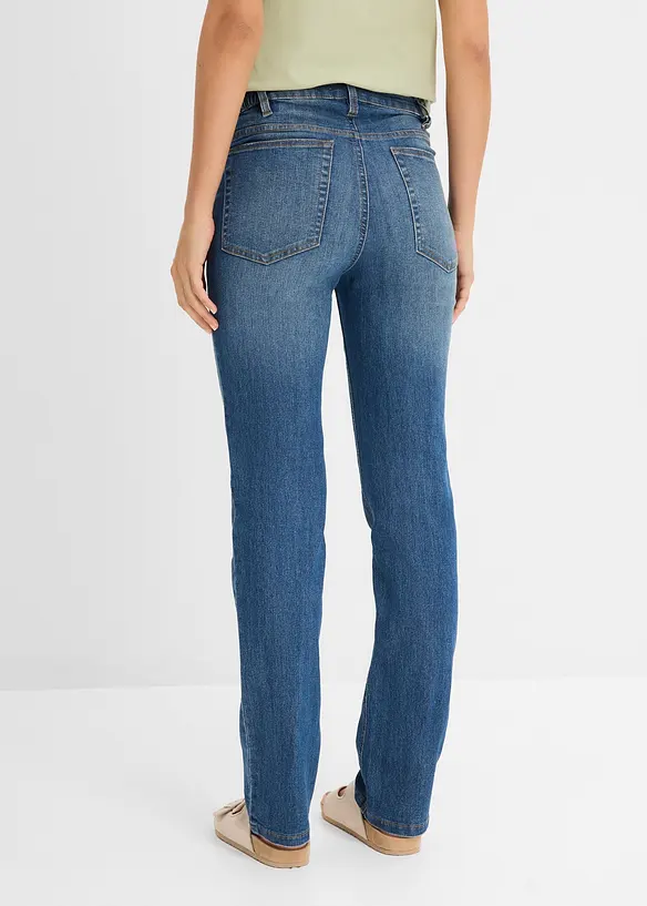 2-in-1 Umstandsjeans für die Schwangerschaft und danach, Straight in blau von hinten - bonprix