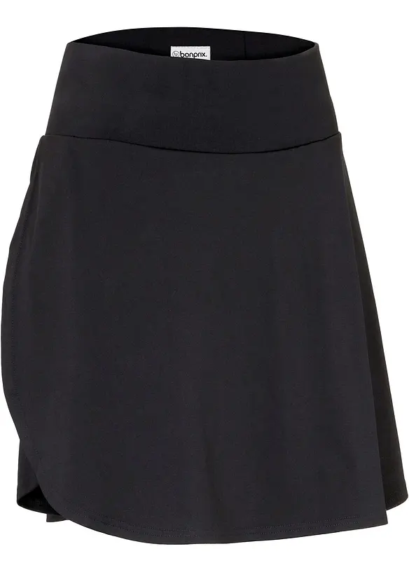 Sport-Rock mit integrierter Radlerhose, schnelltrocknend in schwarz von vorne - bonprix Sport-Rock mit integrierter Radlerhose, schnelltrocknend in schwarz von vorne - bonprix