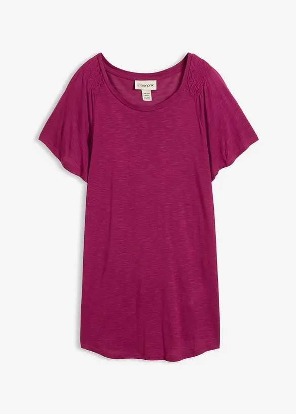 Flammgarn-Shirt mit Flügelärmeln in lila von vorne - bonprix Flammgarn-Shirt mit Flügelärmeln in lila von vorne - bonprix