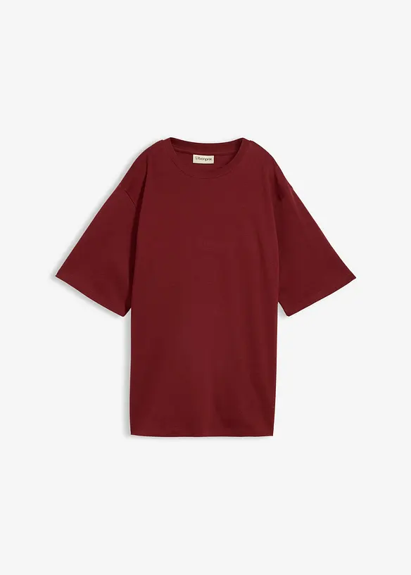 Longshirt aus Interlock in rot von vorne - bonprix