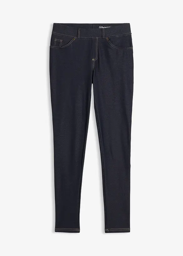 Leggings in Jeansoptik in blau von vorne - bonprix