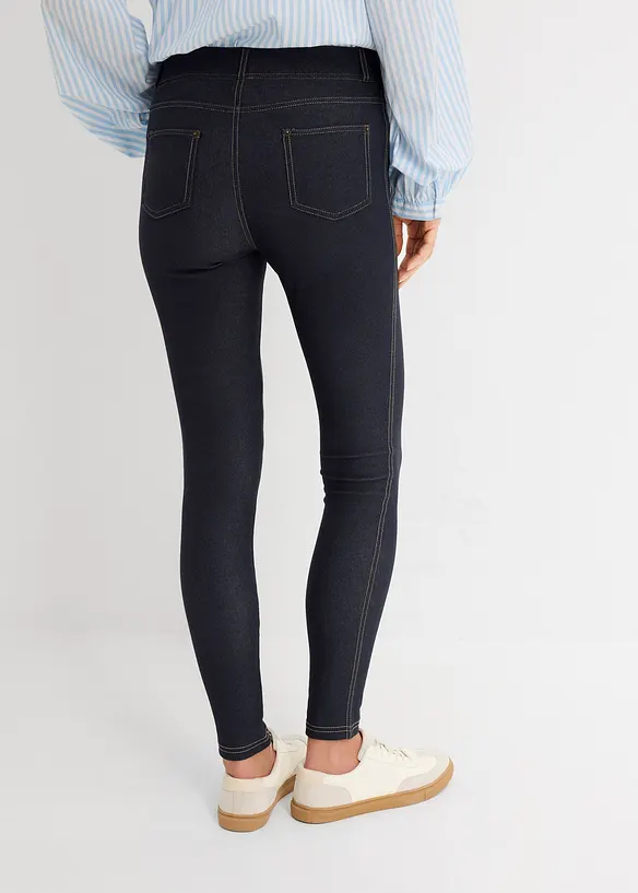 Leggings in Jeansoptik in blau von hinten - bonprix