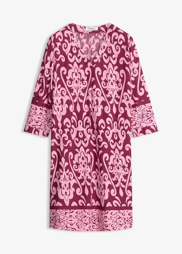Tunika-Kleid aus fließender Viskose in rot von vorne - bonprix Tunika-Kleid aus fließender Viskose in rot von vorne - bonprix