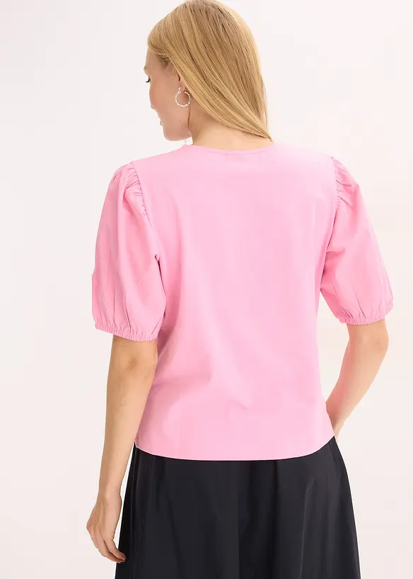 Shirt mit Ballonärmeln in rosa von hinten (im Anschnitt) - bonprix