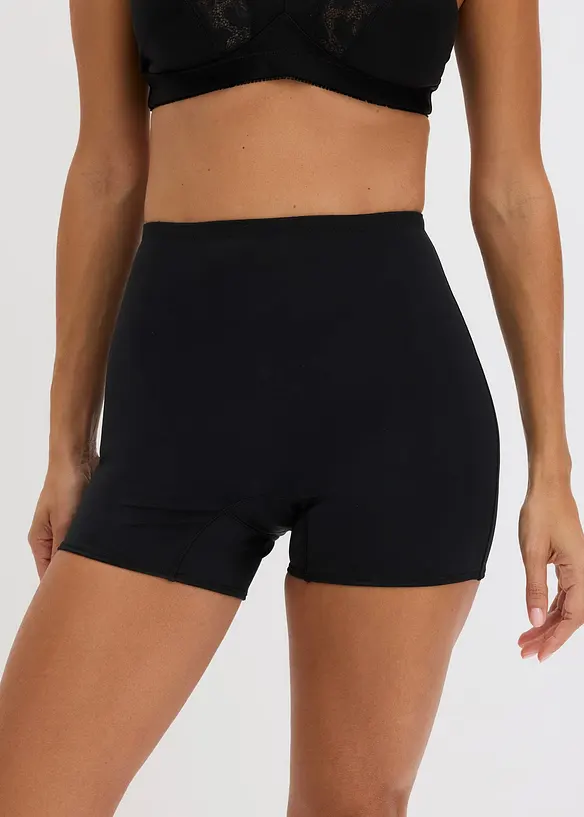 Medium Shape Hose (2er Pack) in schwarz von vorne - bonprix