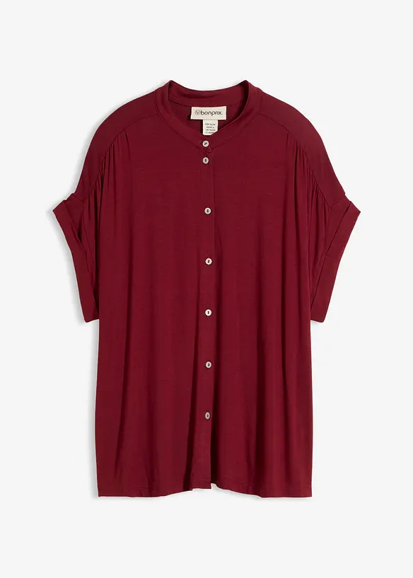 Shirtbluse aus softem Viskose Mix in rot von vorne - bonprix Shirtbluse aus softem Viskose Mix in rot von vorne - bonprix