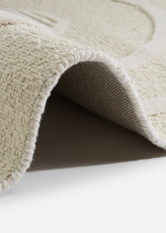 Natur-Teppich mit graphischer Musterung in beige (Detailaufnahme) - bonprix Natur-Teppich mit graphischer Musterung in beige (Detailaufnahme) - bonprix