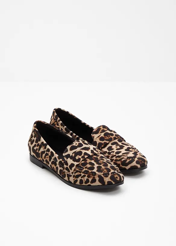 Loafer im Animallook in beige - bonprix