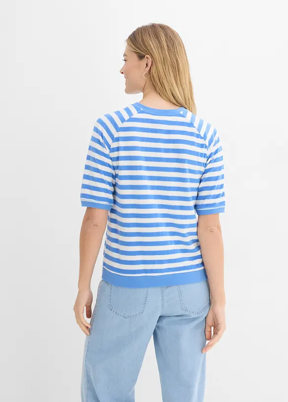 Shirt aus weichem Frottee in blau von hinten (im Anschnitt) - bonprix Shirt aus weichem Frottee in blau von hinten (im Anschnitt) - bonprix