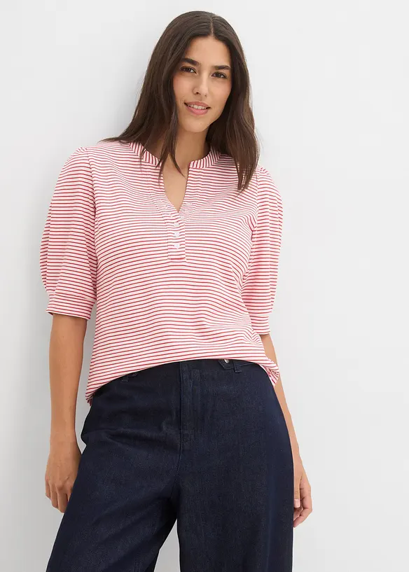 Shirt aus reiner Bio-Baumwolle in weiß von vorne (im Anschnitt) - bonprix Shirt aus reiner Bio-Baumwolle in weiß von vorne (im Anschnitt) - bonprix