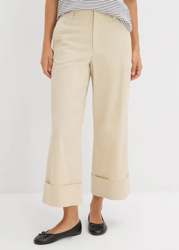 Chinohose aus reiner Bio-Baumwolle in beige von vorne - bonprix Chinohose aus reiner Bio-Baumwolle in beige von vorne - bonprix
