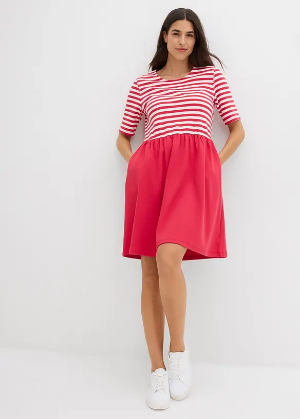 Shirtkleid aus reiner Baumwolle in rot von vorne (Totalaufnahme) - bonprix Shirtkleid aus reiner Baumwolle in rot von vorne (Totalaufnahme) - bonprix