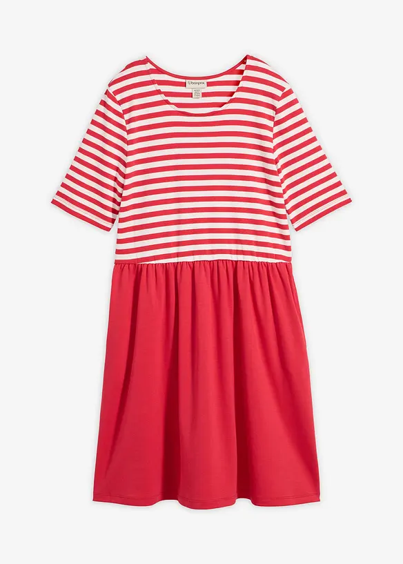 Shirtkleid aus reiner Baumwolle in rot von vorne - bonprix Shirtkleid aus reiner Baumwolle in rot von vorne - bonprix