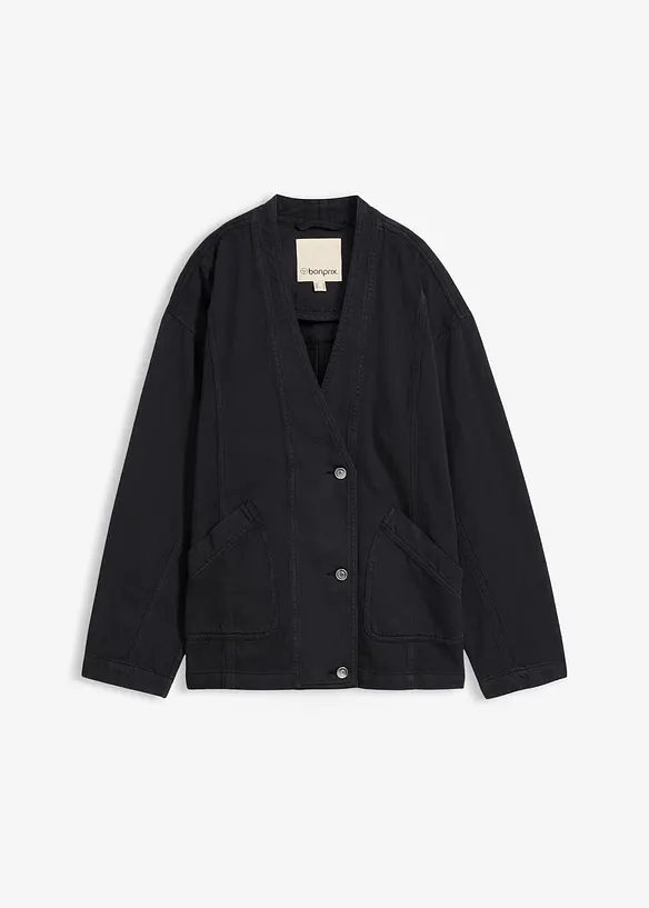 Übergangsjacke in schwarz von vorne - bonprix