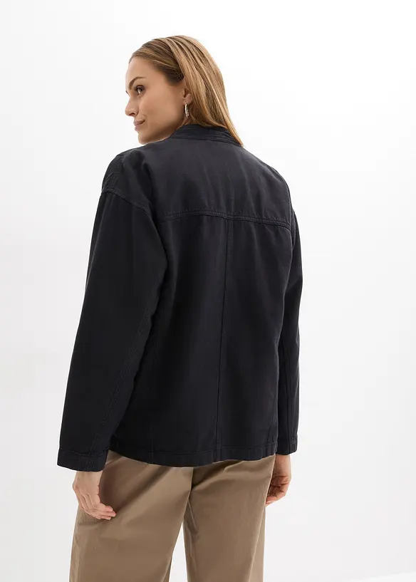Übergangsjacke in schwarz von hinten (im Anschnitt) - bonprix