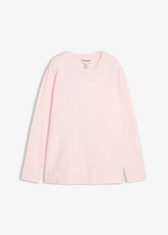 Langarmshirt aus Bio-Baumwolle in rosa von vorne - bonprix Langarmshirt aus Bio-Baumwolle in rosa von vorne - bonprix