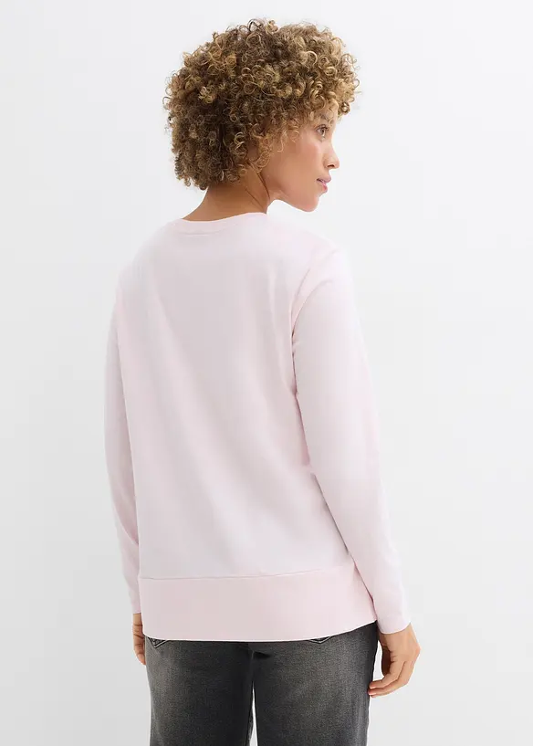 Langarmshirt aus Bio-Baumwolle in rosa von hinten (im Anschnitt) - bonprix Langarmshirt aus Bio-Baumwolle in rosa von hinten (im Anschnitt) - bonprix
