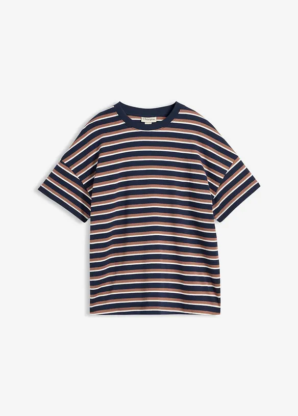 T-Shirt aus schwerer Bio-Baumwolle in blau von vorne - bonprix T-Shirt aus schwerer Bio-Baumwolle in blau von vorne - bonprix