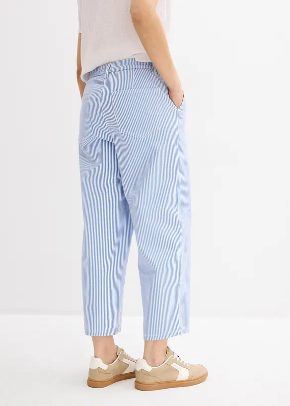 Barrel-Hose mit Bequembund aus Baumwoll-Mix in blau von hinten - bonprix Barrel-Hose mit Bequembund aus Baumwoll-Mix in blau von hinten - bonprix