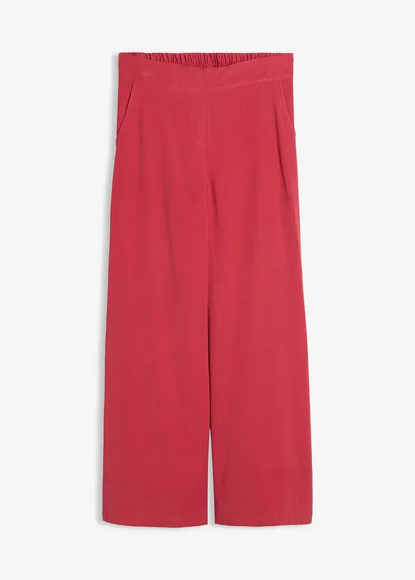 Palazzo-Hose aus Viskose-Mix in rot von vorne - bonprix