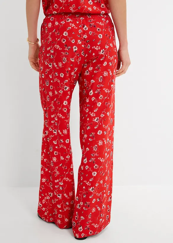 Schlupfhose aus fließender Viskose in rot von hinten - bonprix Schlupfhose aus fließender Viskose in rot von hinten - bonprix