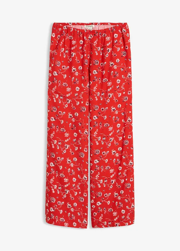 Schlupfhose aus fließender Viskose in rot von vorne - bonprix Schlupfhose aus fließender Viskose in rot von vorne - bonprix