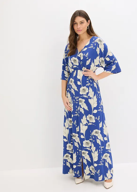 Jerseykleid aus softem Viskose-Mix in blau von vorne (Totalaufnahme) - bonprix Jerseykleid aus softem Viskose-Mix in blau von vorne (Totalaufnahme) - bonprix